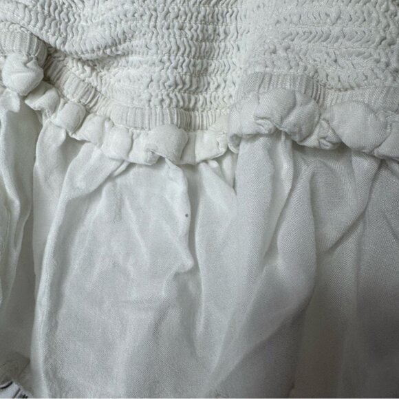 Wilfred top crop ruffle frilly bralette style white cream stretchy boho flowy - Picture 4 of 6